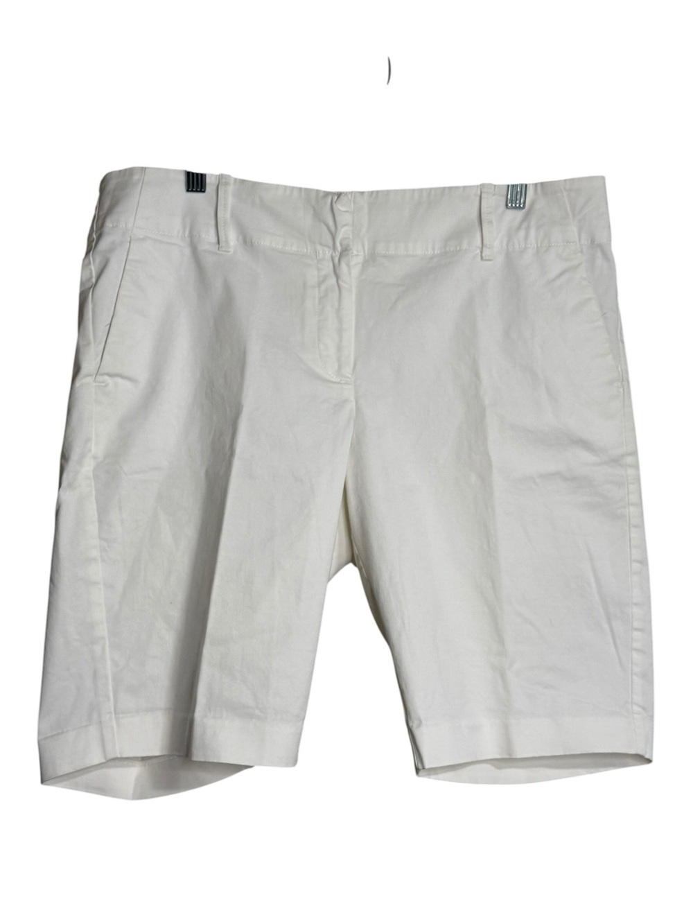 Ann Taylor White Tailored Bermuda Shorts